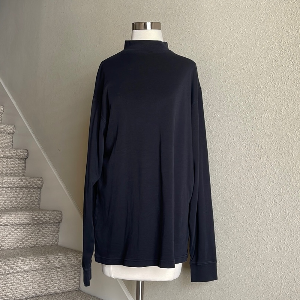 Daniel Cremieux Sz L Black 100% Cotton Lightweight Sweater